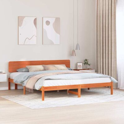 vidaXL Bettrahmen Wachsbraun 180 x 200 cm Massives Kiefernholz - Braun vidaXL Bettrahmen Wachsbraun 180 x 200 cm Massives Kiefernholz - Braun
