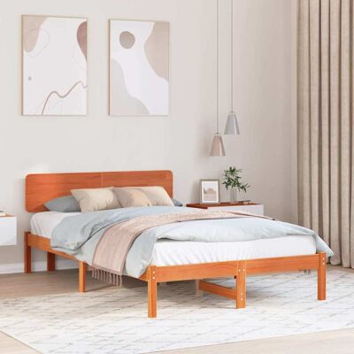 vidaXL Bettrahmen Wachsbraun 120 x 190 cm Massives Kiefernholz - Braun vidaXL Bettrahmen Wachsbraun 120 x 190 cm Massives Kiefernholz - Braun