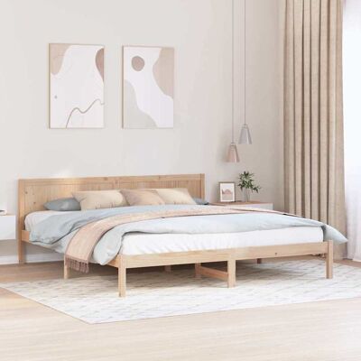 vidaXL Bettgestell Braun 180 x 200 cm Massivholz Kiefer - Braun vidaXL Bettgestell Braun 180 x 200 cm Massivholz Kiefer - Braun