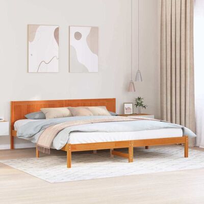 vidaXL Bettgestell Braun 180 x 200 cm Massivholz Kiefer - Braun vidaXL Bettgestell Braun 180 x 200 cm Massivholz Kiefer - Braun