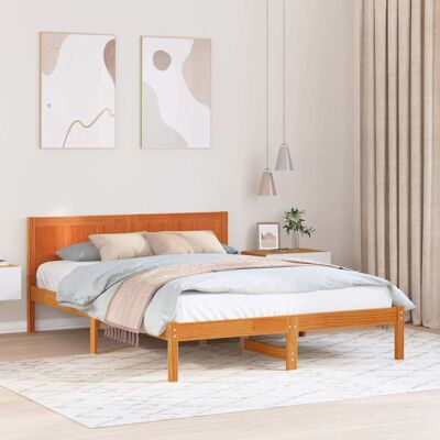 vidaXL Bettgestell Braun 160 x 200 cm Massivholz Kiefer - Braun vidaXL Bettgestell Braun 160 x 200 cm Massivholz Kiefer - Braun