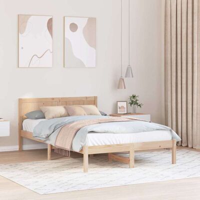 vidaXL Bettgestell Braun 120 x 190 cm Massivholz Kiefer - Braun vidaXL Bettgestell Braun 120 x 190 cm Massivholz Kiefer - Braun
