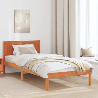 vidaXL Bettgestell Braun 90 x 200 cm Massivholz Kiefer - Braun vidaXL Bettgestell Braun 90 x 200 cm Massivholz Kiefer - Braun