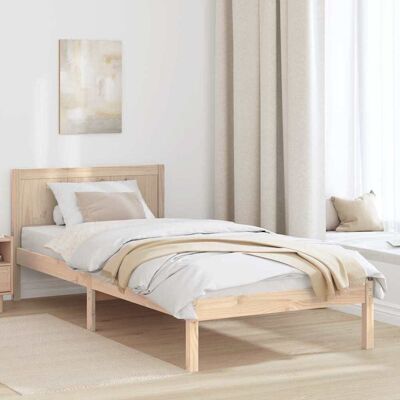 vidaXL Bettgestell Braun 100 x 200 cm Massivholz Kiefer - Braun vidaXL Bettgestell Braun 100 x 200 cm Massivholz Kiefer - Braun