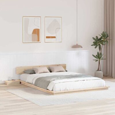 vidaXL Bettgestell Braun 150 x 200 cm Holz - Braun vidaXL Bettgestell Braun 150 x 200 cm Holz - Braun