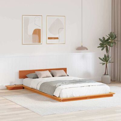 vidaXL Bettgestell Braun 120 x 190 cm Holz - Braun vidaXL Bettgestell Braun 120 x 190 cm Holz - Braun