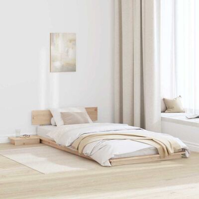vidaXL Bettgestell Braun 90 x 190 cm Holz - Braun vidaXL Bettgestell Braun 90 x 190 cm Holz - Braun
