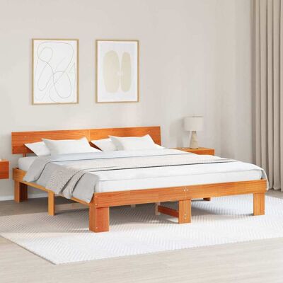 vidaXL Bettrahmen Wachsbraun 180 x 200 cm Massives Kiefernholz - Braun vidaXL Bettrahmen Wachsbraun 180 x 200 cm Massives Kiefernholz - Braun