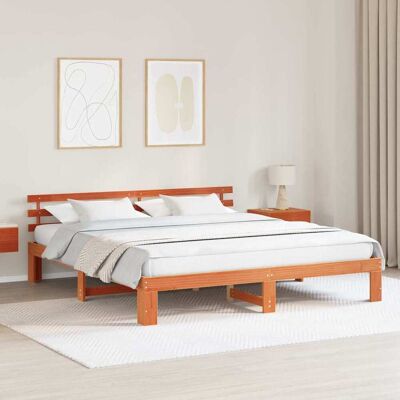vidaXL Bettrahmen Wachsbraun 180 x 200 cm Massives Kiefernholz - Braun vidaXL Bettrahmen Wachsbraun 180 x 200 cm Massives Kiefernholz - Braun