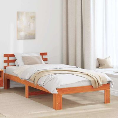 vidaXL Bettrahmen Wachsbraun 80 x 200 cm Massives Kiefernholz - Braun vidaXL Bettrahmen Wachsbraun 80 x 200 cm Massives Kiefernholz - Braun