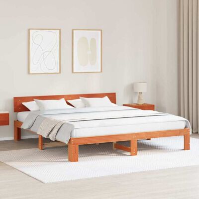 vidaXL Bettrahmen Wachsbraun 180 x 200 cm Massives Kiefernholz - Braun vidaXL Bettrahmen Wachsbraun 180 x 200 cm Massives Kiefernholz - Braun