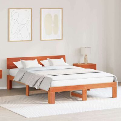 vidaXL Bettrahmen Wachsbraun 140 x 200 cm Massives Kiefernholz - Braun vidaXL Bettrahmen Wachsbraun 140 x 200 cm Massives Kiefernholz - Braun