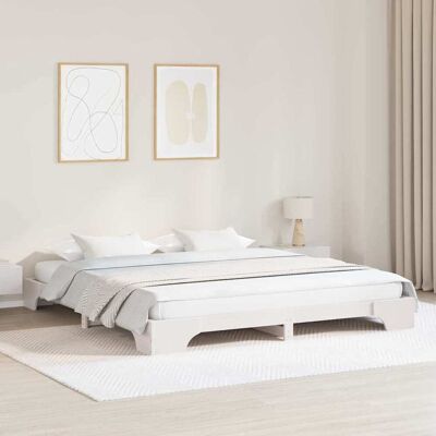 vidaXL Bettrahmen Weiß 180 x 200 cm Massives Kiefernholz - Weiß vidaXL Bettrahmen Weiß 180 x 200 cm Massives Kiefernholz - Weiß