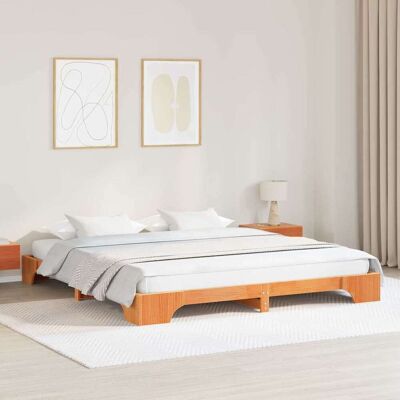 vidaXL Bettrahmen Wachsbraun 180 x 200 cm Massives Kiefernholz - Braun vidaXL Bettrahmen Wachsbraun 180 x 200 cm Massives Kiefernholz - Braun