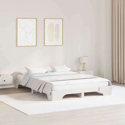 vidaXL Bettrahmen Weiß 160 x 200 cm Massives Kiefernholz - Weiß vidaXL Bettrahmen Weiß 160 x 200 cm Massives Kiefernholz - Weiß