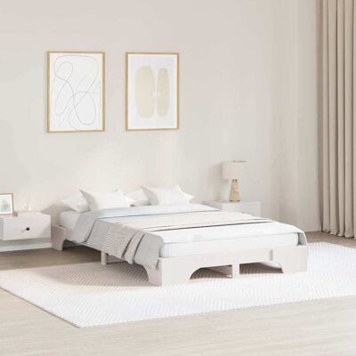 vidaXL Bettrahmen Weiß 120 x 190 cm Massives Kiefernholz - Weiß vidaXL Bettrahmen Weiß 120 x 190 cm Massives Kiefernholz - Weiß