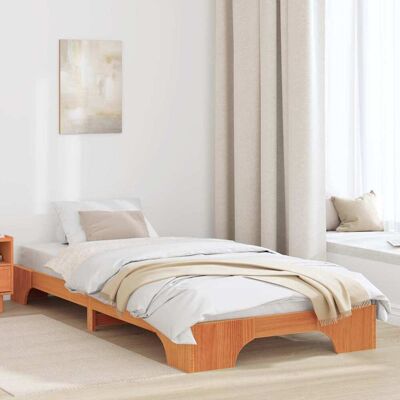 vidaXL Bettrahmen Wachsbraun 80 x 200 cm Massives Kiefernholz - Braun vidaXL Bettrahmen Wachsbraun 80 x 200 cm Massives Kiefernholz - Braun