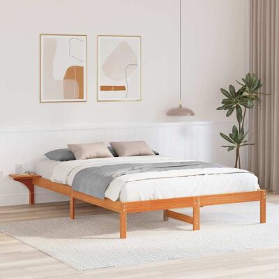 vidaXL Bettrahmen Wachsbraun 150 x 200 cm Massives Kiefernholz - Braun vidaXL Bettrahmen Wachsbraun 150 x 200 cm Massives Kiefernholz - Braun