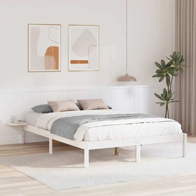 vidaXL Bettrahmen Weiß 140 x 200 cm Massives Kiefernholz - Weiß vidaXL Bettrahmen Weiß 140 x 200 cm Massives Kiefernholz - Weiß