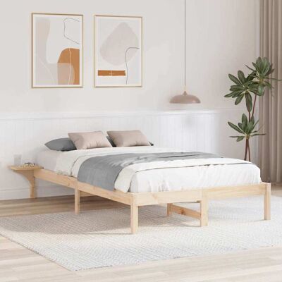 vidaXL Bettrahmen Natur 120 x 200 cm Massives Kiefernholz - Braun vidaXL Bettrahmen Natur 120 x 200 cm Massives Kiefernholz - Braun