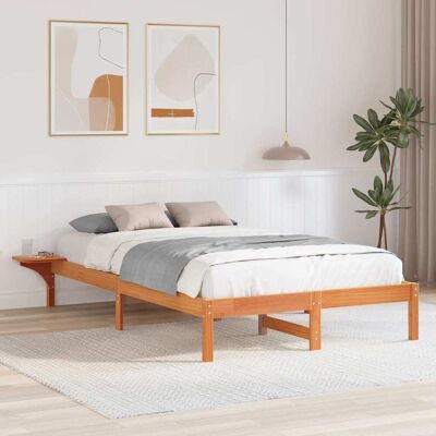 vidaXL Bettrahmen Wachsbraun 120 x 190 cm Massives Kiefernholz - Braun vidaXL Bettrahmen Wachsbraun 120 x 190 cm Massives Kiefernholz - Braun