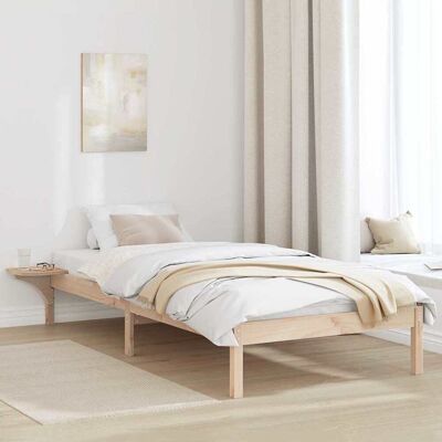 vidaXL Bettrahmen Natur 90 x 200 cm Massives Kiefernholz - Braun vidaXL Bettrahmen Natur 90 x 200 cm Massives Kiefernholz - Braun