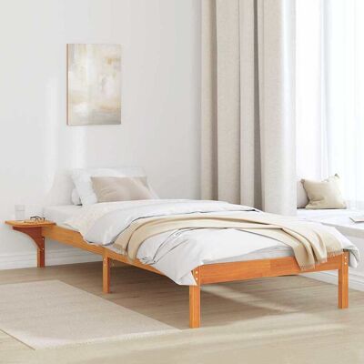 vidaXL Bettrahmen Wachsbraun 80 x 200 cm Massives Kiefernholz - Braun vidaXL Bettrahmen Wachsbraun 80 x 200 cm Massives Kiefernholz - Braun