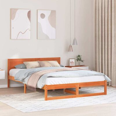vidaXL Bettrahmen Wachsbraun 160 x 200 cm Massives Kiefernholz - Braun vidaXL Bettrahmen Wachsbraun 160 x 200 cm Massives Kiefernholz - Braun