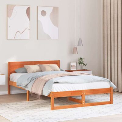 vidaXL Bettrahmen Wachsbraun 120 x 200 cm Massives Kiefernholz - Braun vidaXL Bettrahmen Wachsbraun 120 x 200 cm Massives Kiefernholz - Braun