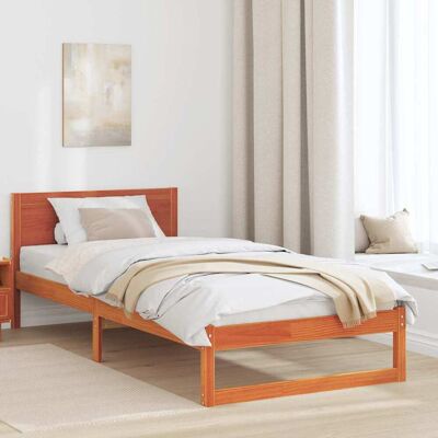 vidaXL Bettrahmen Wachsbraun 80 x 200 cm Massives Kiefernholz - Braun vidaXL Bettrahmen Wachsbraun 80 x 200 cm Massives Kiefernholz - Braun