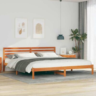 vidaXL Bettrahmen Wachsbraun 180 x 220 cm Massives Kiefernholz - Braun vidaXL Bettrahmen Wachsbraun 180 x 220 cm Massives Kiefernholz - Braun