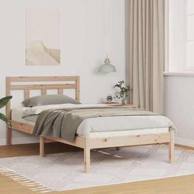 vidaXL Bettrahmen Braun 90 x 200 cm Massives Kiefernholz - Braun vidaXL Bettrahmen Braun 90 x 200 cm Massives Kiefernholz - Braun