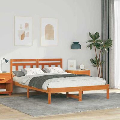vidaXL Bettrahmen Braun 120 x 200 cm Massives Kiefernholz - Braun vidaXL Bettrahmen Braun 120 x 200 cm Massives Kiefernholz - Braun