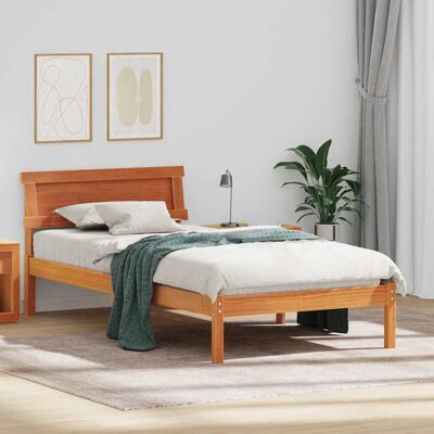vidaXL Bettrahmen Wachsbraun 90 x 200 cm Massives Kiefernholz - Braun vidaXL Bettrahmen Wachsbraun 90 x 200 cm Massives Kiefernholz - Braun