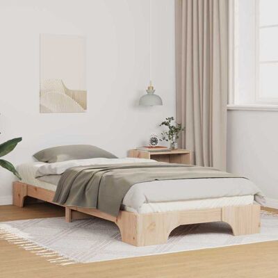 vidaXL Bettrahmen Braun 100 x 210 cm Massives Kiefernholz - Braun vidaXL Bettrahmen Braun 100 x 210 cm Massives Kiefernholz - Braun