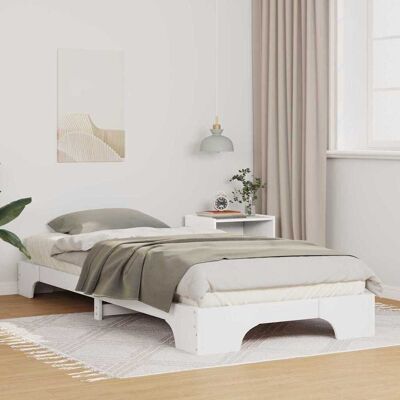 vidaXL Bettrahmen Weiß 100 x 210 cm Massives Kiefernholz - Weiß vidaXL Bettrahmen Weiß 100 x 210 cm Massives Kiefernholz - Weiß