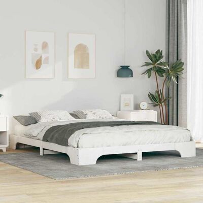 vidaXL Bettrahmen Weiß 160 x 210 cm Massives Kiefernholz - Weiß vidaXL Bettrahmen Weiß 160 x 210 cm Massives Kiefernholz - Weiß