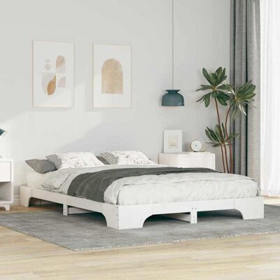 vidaXL Bettrahmen Weiß 140 x 220 cm Massives Kiefernholz - Weiß vidaXL Bettrahmen Weiß 140 x 220 cm Massives Kiefernholz - Weiß
