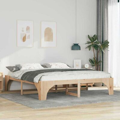 vidaXL Bettrahmen Braun 180 x 200 cm Massives Kiefernholz - Braun vidaXL Bettrahmen Braun 180 x 200 cm Massives Kiefernholz - Braun