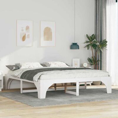 vidaXL Bettrahmen Weiß 180 x 200 cm Massives Kiefernholz - Weiß vidaXL Bettrahmen Weiß 180 x 200 cm Massives Kiefernholz - Weiß