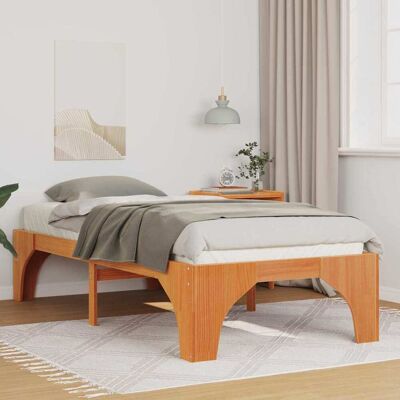 vidaXL Bettrahmen Braun 90 x 190 cm Massives Kiefernholz - Braun vidaXL Bettrahmen Braun 90 x 190 cm Massives Kiefernholz - Braun