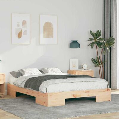 vidaXL Bettgestell Braun 120 x 190 cm - Braun vidaXL Bettgestell Braun 120 x 190 cm - Braun