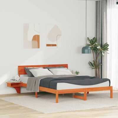 vidaXL Bettrahmen Wachsbraun 160 x 200 cm Massives Kiefernholz - Braun vidaXL Bettrahmen Wachsbraun 160 x 200 cm Massives Kiefernholz - Braun