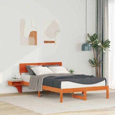 vidaXL Bettrahmen Wachsbraun 140 x 200 cm Massives Kiefernholz - Braun vidaXL Bettrahmen Wachsbraun 140 x 200 cm Massives Kiefernholz - Braun
