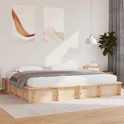 vidaXL Bettrahmen Braun 180 x 200 cm Massives Kiefernholz - Braun vidaXL Bettrahmen Braun 180 x 200 cm Massives Kiefernholz - Braun