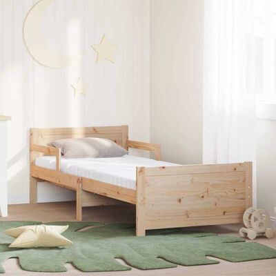 vidaXL Bettgestell mit erweiterbarer Matratze Braun 80 x 200 cm - Braun vidaXL Bettgestell mit erweiterbarer Matratze Braun 80 x 200 cm - Braun
