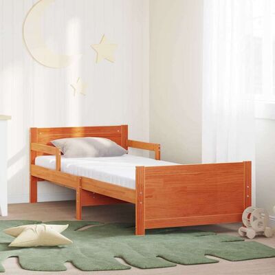 vidaXL Bettrahmen mit ausziehbarem Matratze Braun 80 x 200 cm - Braun vidaXL Bettrahmen mit ausziehbarem Matratze Braun 80 x 200 cm - Braun