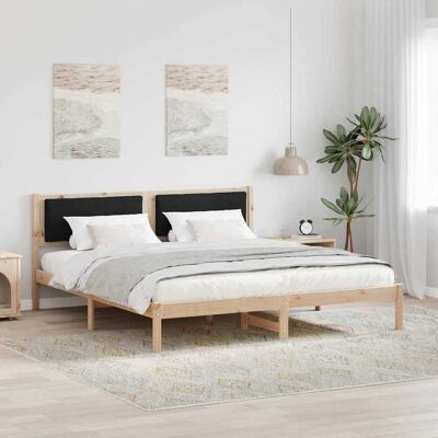 vidaXL Bettrahmen Schwarz 180 x 200 cm Massives Kiefernholz - Schwarz vidaXL Bettrahmen Schwarz 180 x 200 cm Massives Kiefernholz - Schwarz