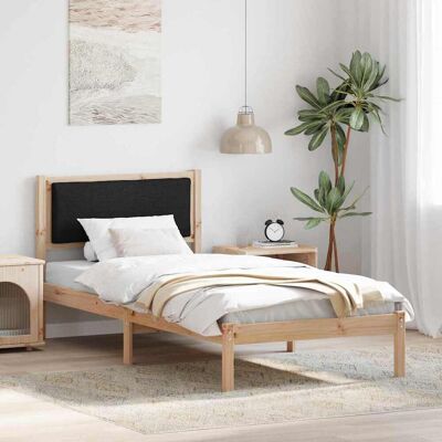 vidaXL Bettrahmen Schwarz 90 x 190 cm Massives Kiefernholz - Schwarz vidaXL Bettrahmen Schwarz 90 x 190 cm Massives Kiefernholz - Schwarz
