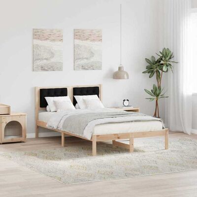 vidaXL Bettrahmen Schwarz 120 x 200 cm Massives Kiefernholz - Braun vidaXL Bettrahmen Schwarz 120 x 200 cm Massives Kiefernholz - Braun